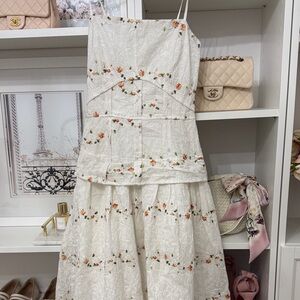 Petal & Pup Eleanora Midi dress white floral XS